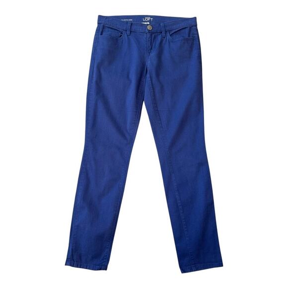 LOFT Women's Size 4 (27) Blue‎ Modern Skinny Ankle Jeans Medium Wash 29” Inseam - Picture 1 of 7